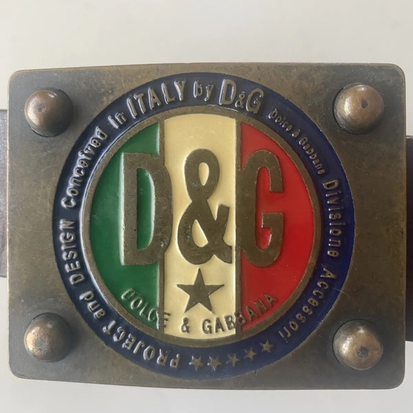 MEN’S AUTHENTIC VINTAGE DOLCE & GABBANA LUXURY JEANS BELT 100% LEATHER main image 9